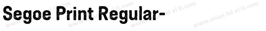 Segoe Print Regular字体转换